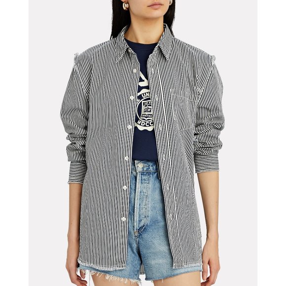 DENIMIST Striped Button-Down Shirt - Picture 2 of 8